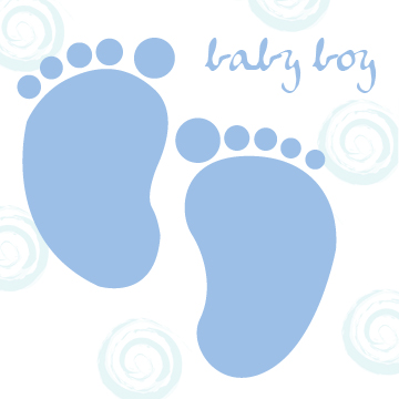 Blue Baby Foot Print - ClipArt Best
