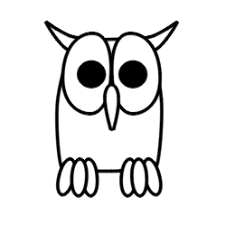 Drawing a cartoon owl