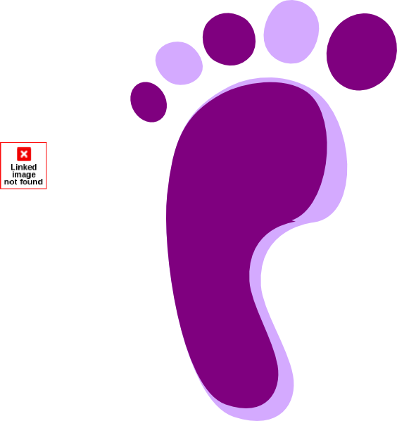Purple Left Footprint Clip Art - vector clip art ...