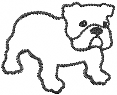 Mediterranean Designs Embroidery Design: Bulldog Outline 1.50 ...