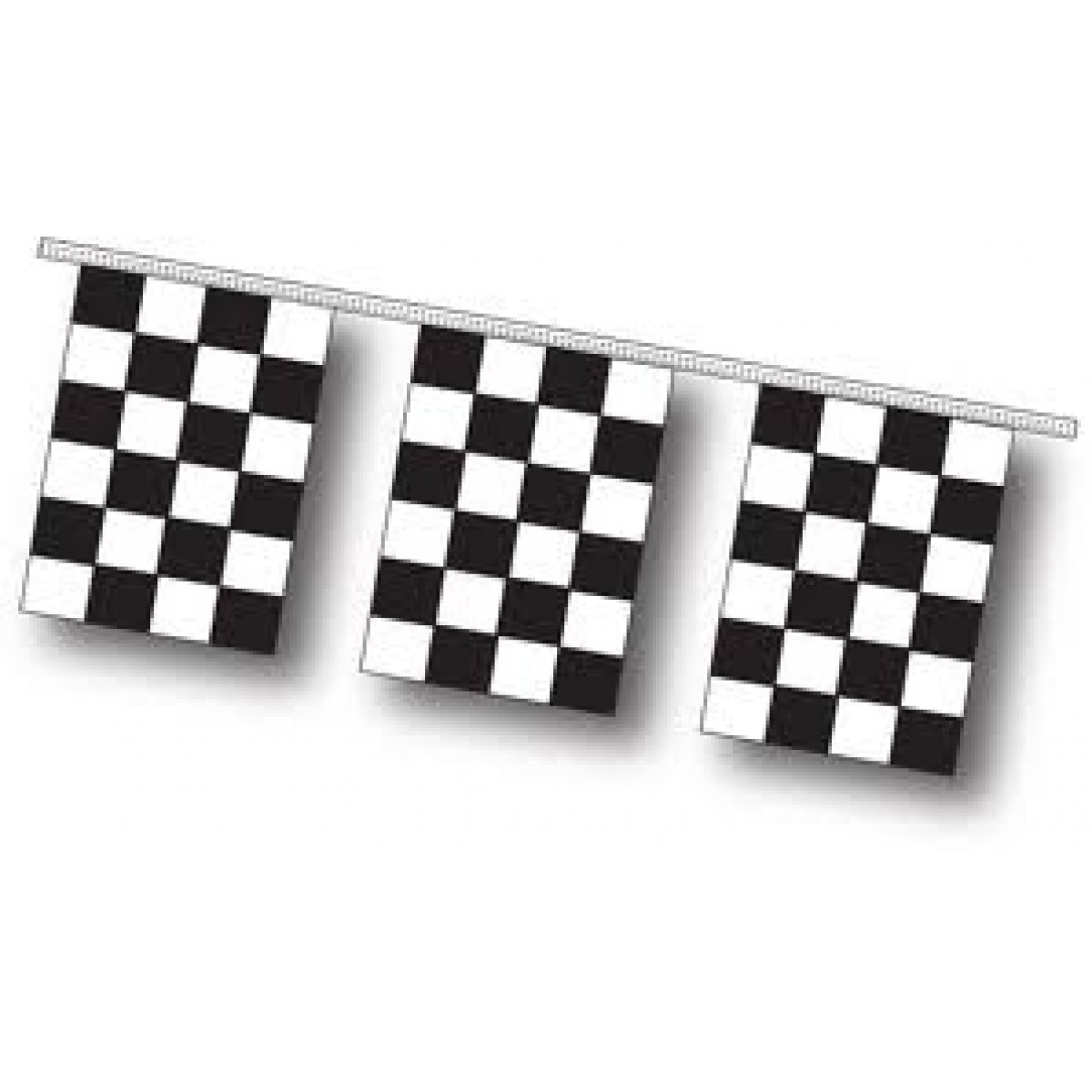 Checkered Race Flag Lines | 12" X 18" pennants | 30 ft. and 60 ft ...