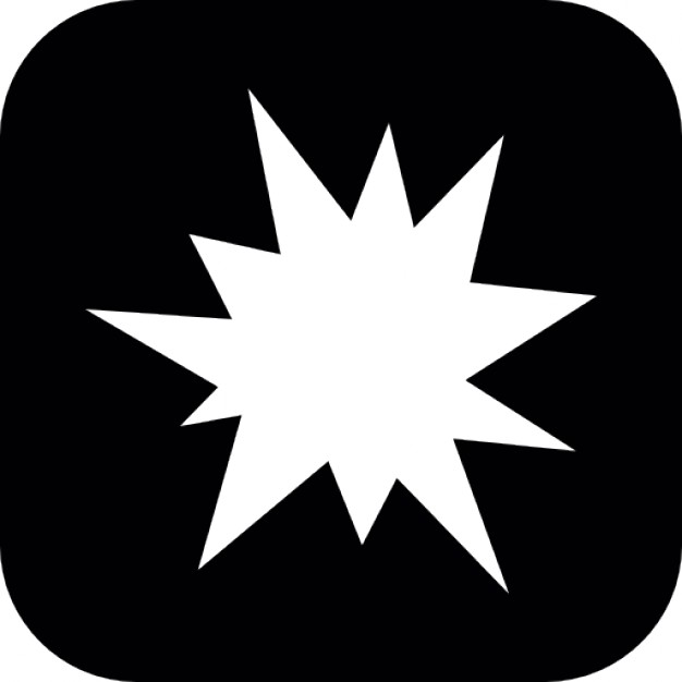 Star of irregular shape of an explosion in a rounded square Icons ...