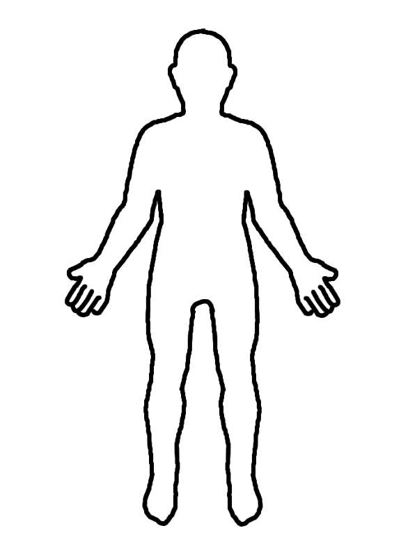 Blank Human Body Outline - AoF.com