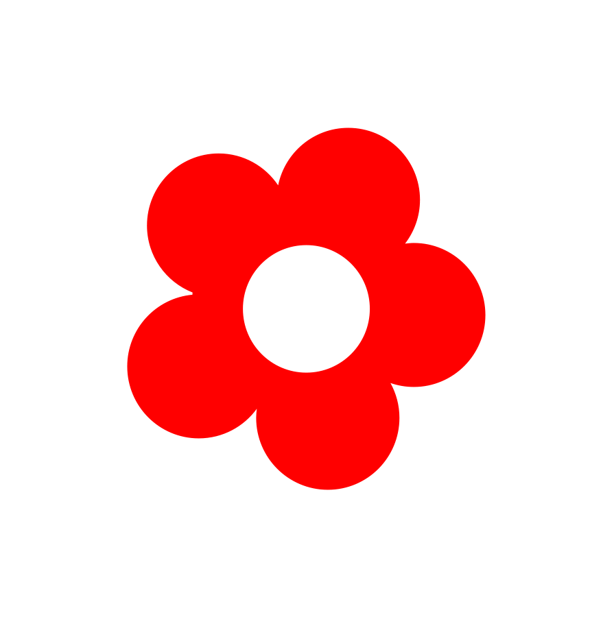 Red Petal Flower Clip Art – Clipart Free Download