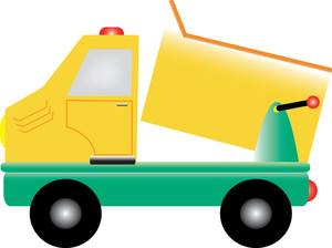 Dump Truck Clipart Image - clip art image of a toy drump truck