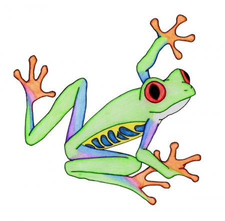 red eyed tree frog cartoon | This was a drawing for my mom she ...