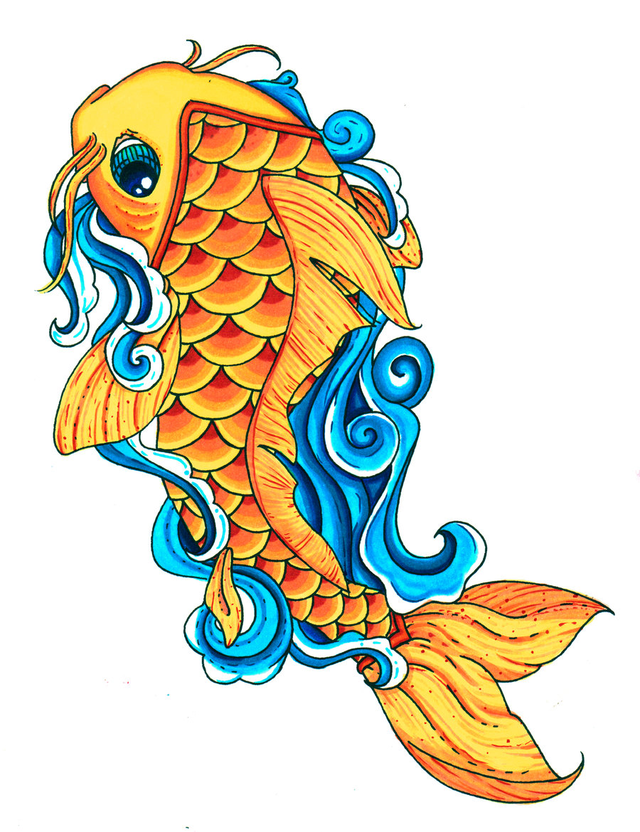 Colorful Koi Fish Drawings - ClipArt Best - ClipArt Best