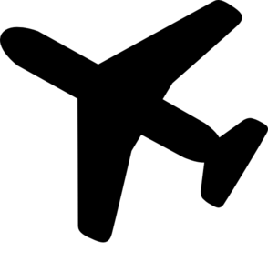 384 views Free black and white airplane clipart