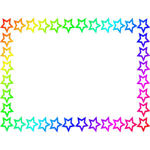 star border page rainbow - public domain clip art image @ wp ...