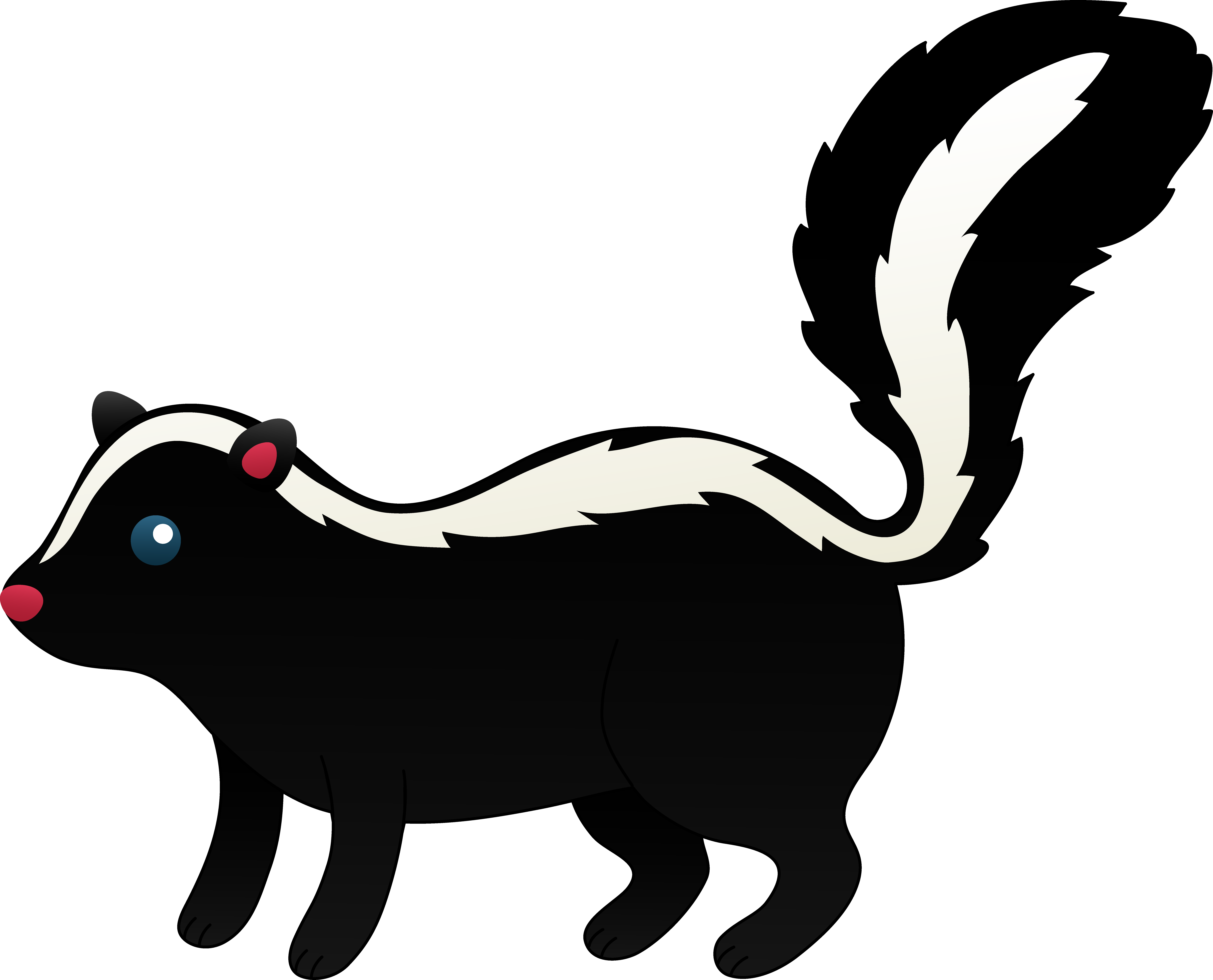 Skunk Clipart Black And White