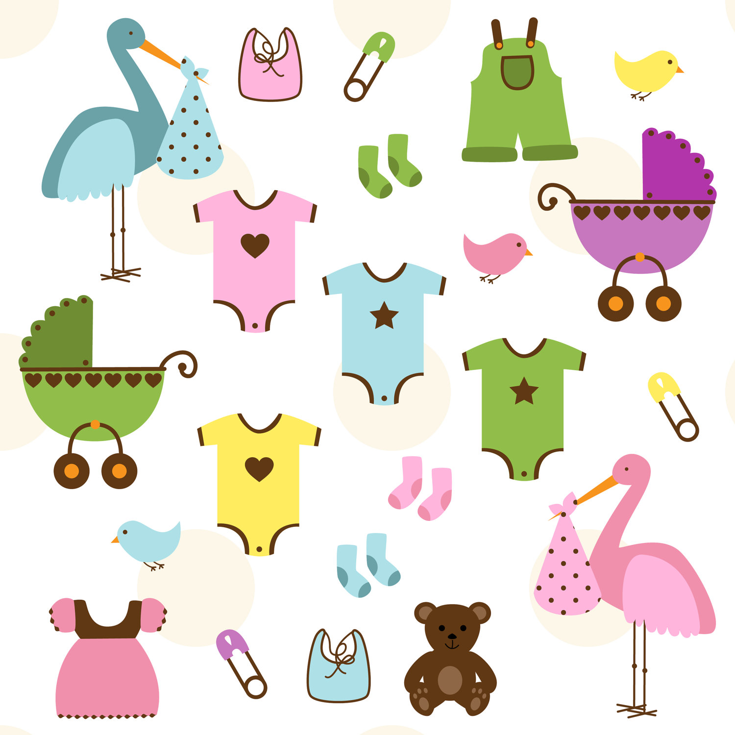 baby shower clip art for twins - photo #9