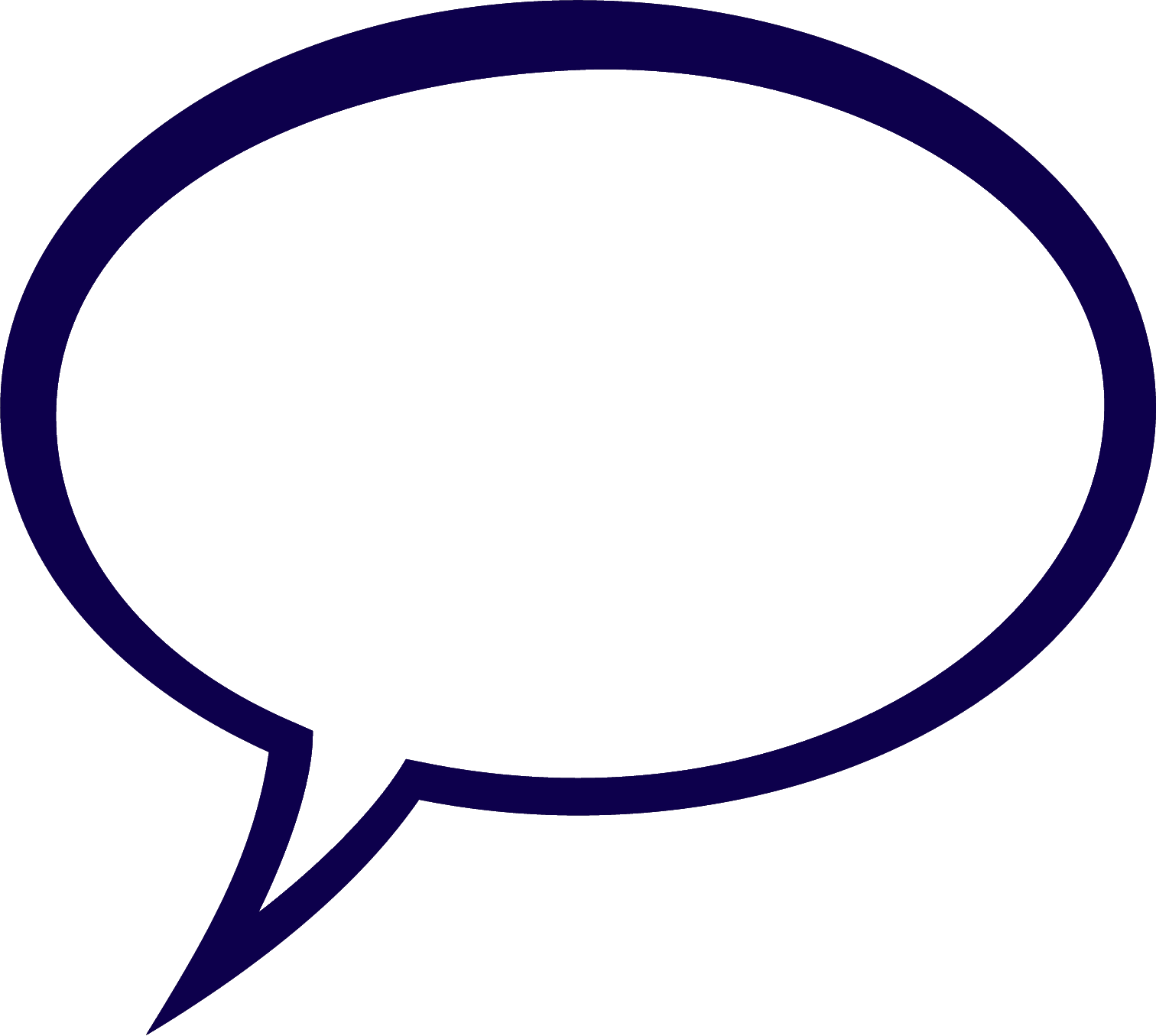 Empty speech bubble clipart