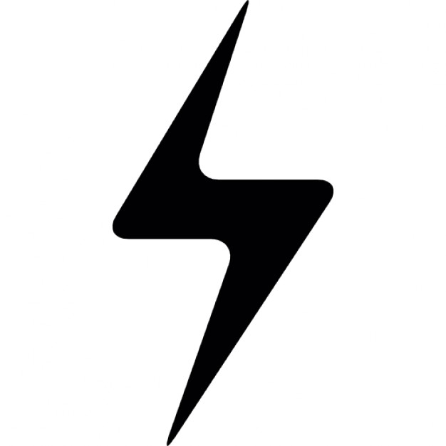 Black lightning bolt symbol Icons | Free Download