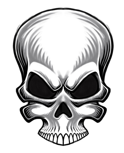Evil skull clipart