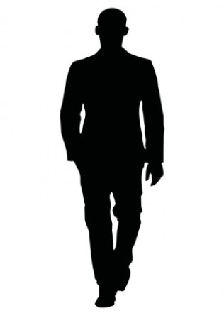 Person walking silhouette clipart