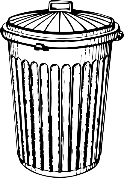 Trash Can clip art Free vector in Open office drawing svg ( .svg ...