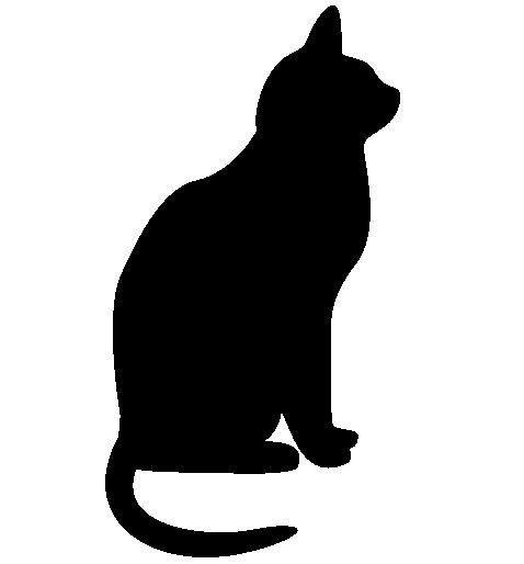 Cat Silhouette Pattern - ClipArt Best | templates | Pinterest