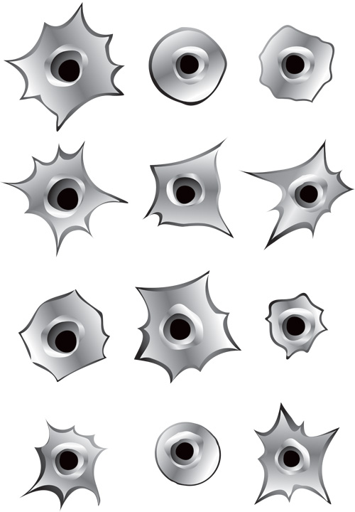 Bullet Holes Vector Graphics | Free Vector Graphics & Art Design Blog