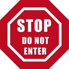 Signs | Floor | Durastripe 30" Octagone Sign - Stop Do Not Enter ...