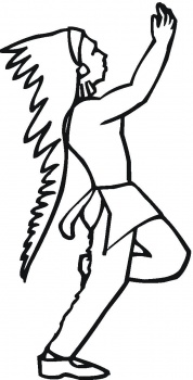 Dancing Indian coloring page | Super Coloring