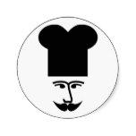 French Chef - Moustache Humour Mousemat | Zazzle.