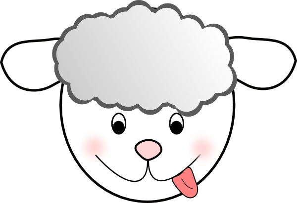 Smiling Bad Sheep clip art - vector clip art online, royalty free ...
