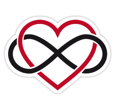 Infinity heart, never ending love" Stickers by beakraus | Redbubble