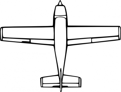 Wirelizard Top Down Airplane View clip art vector, free vectors ...