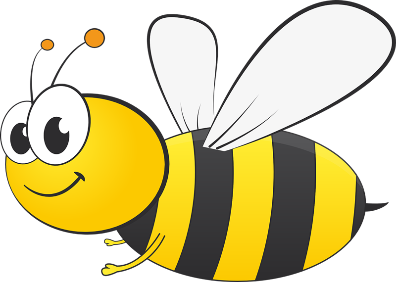 Honey bee flying clipart