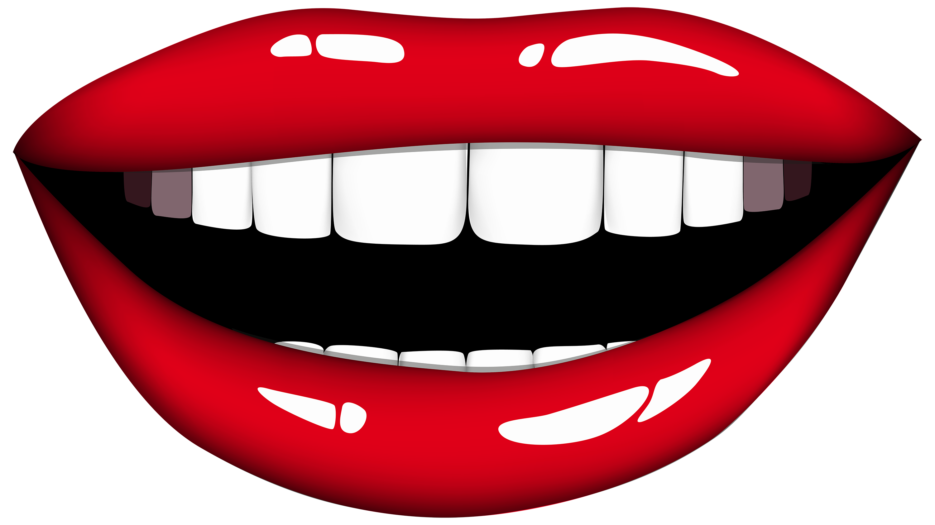Open mouth smile clipart