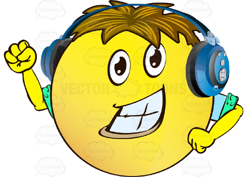 Cartoon Clipart: Cheering Yellow Smiley Face Emoticon With Arms ...