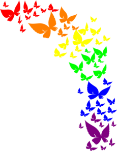 Butterfly clipart rainbow