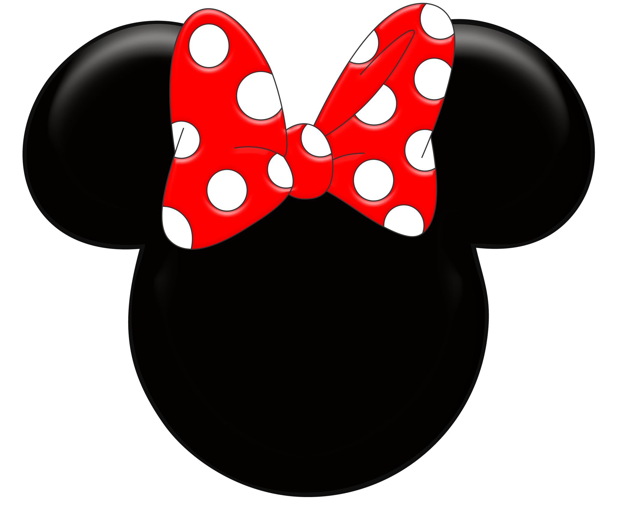 Mouse Minnie Outline Clipart