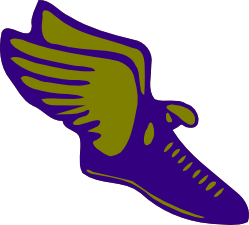 Track Shoe Clipart Winged Track Shoe Logo