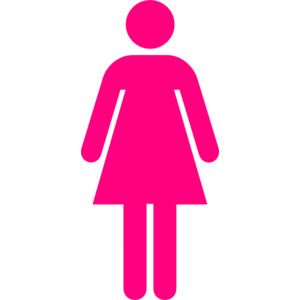 Ladies Bathroom Symbol Hot Pink clip art - Polyvore