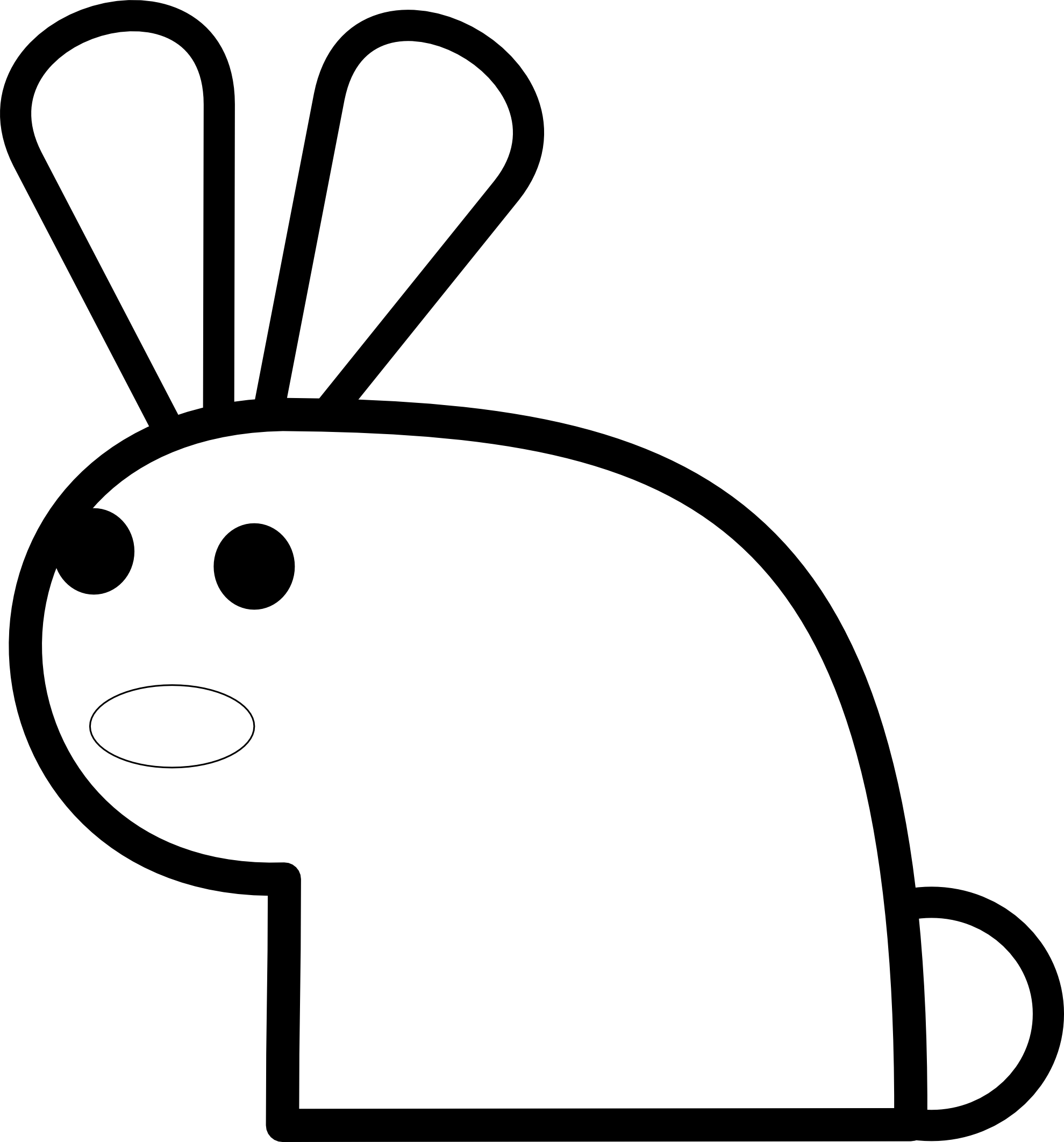 Bunny Clipart Black And White - Free Clipart Images
