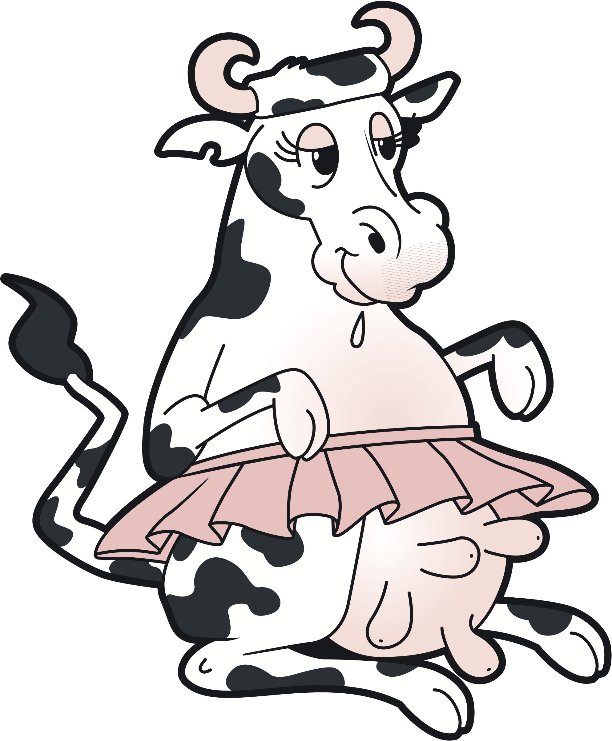 Cow animated clipart free