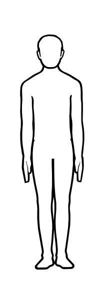 Outline of body clipart