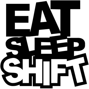 Eat Sleep Shift Sticker - 5 HP Stickers