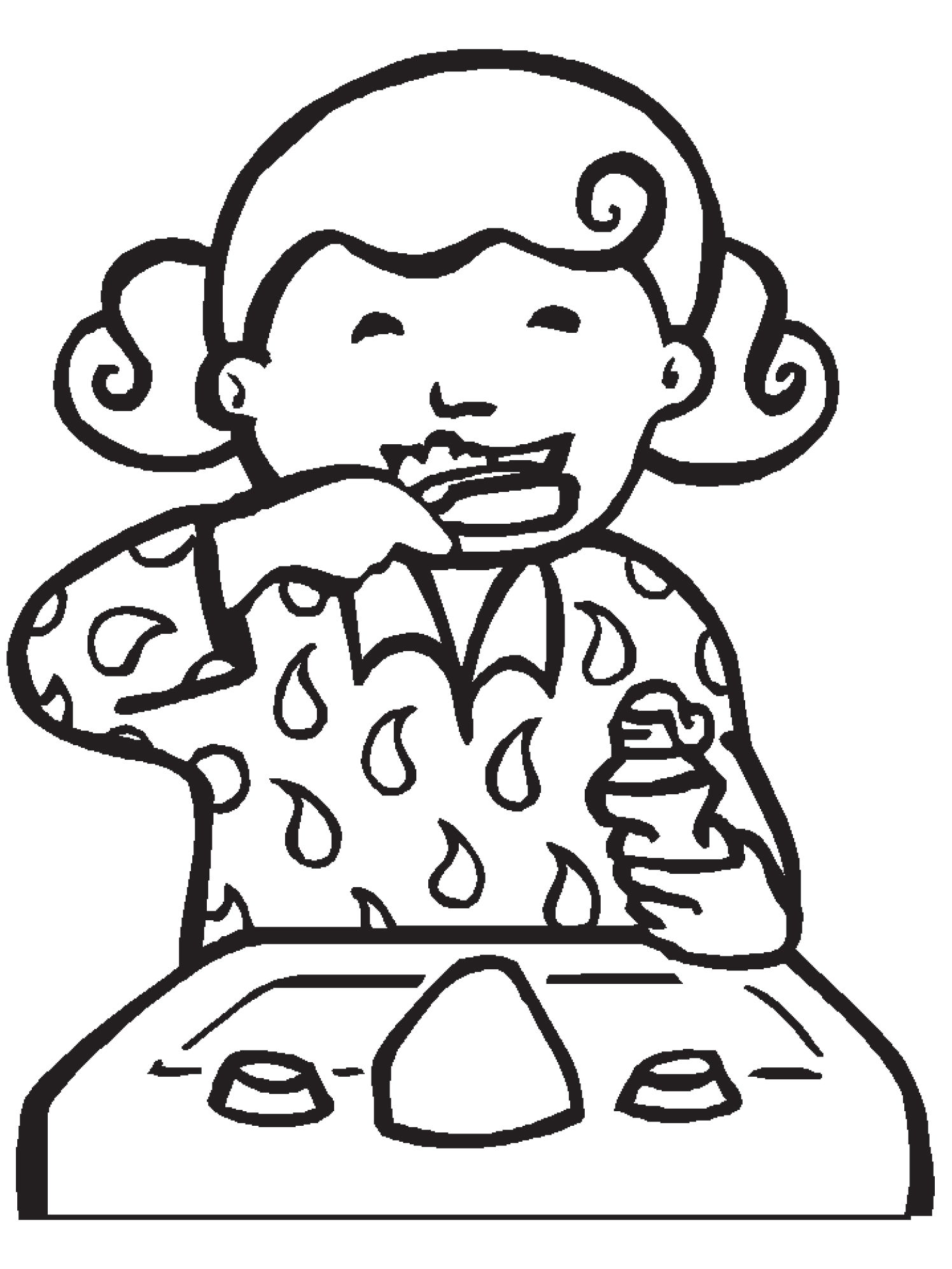 410 views Brushing teeth clipart black and white