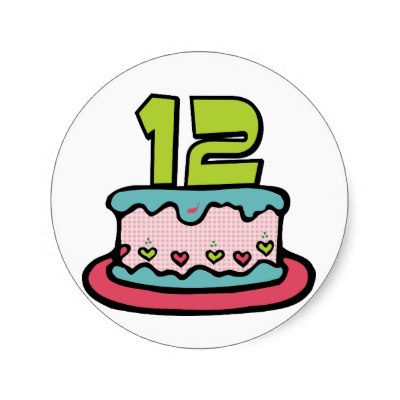 12 Years Old Birthday Clipart