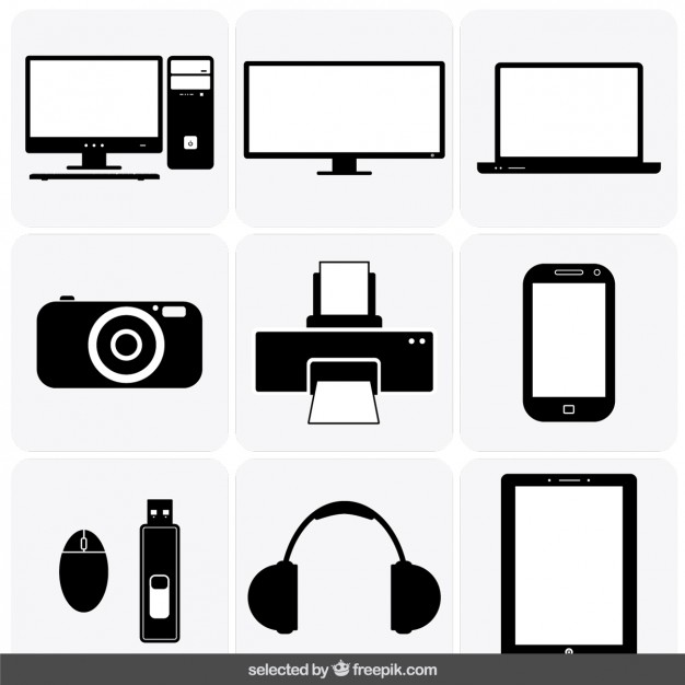 Gadget icons collection Vector | Free Download