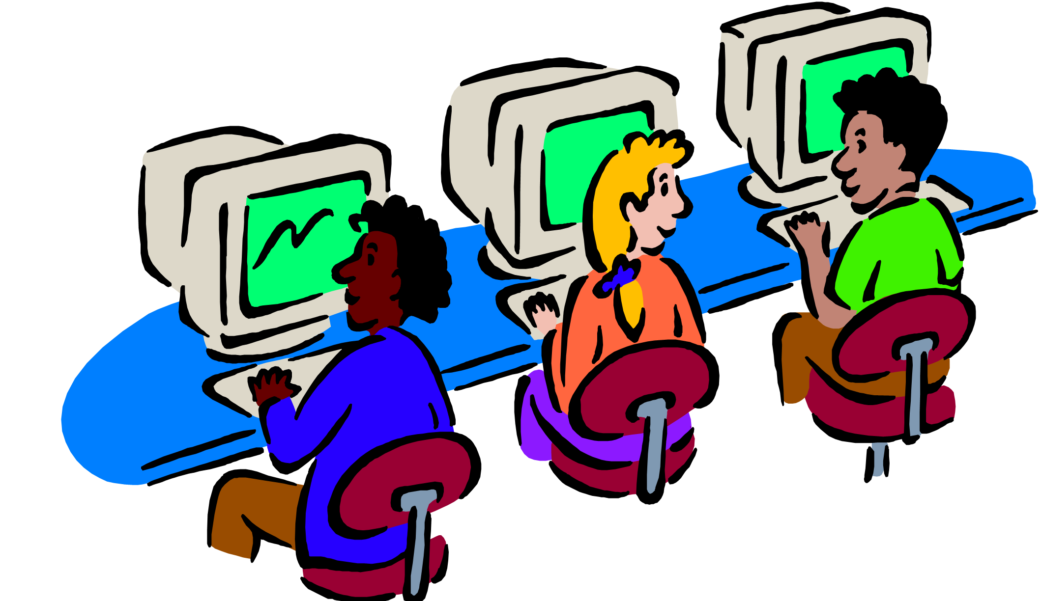 Computer class clipart for kids