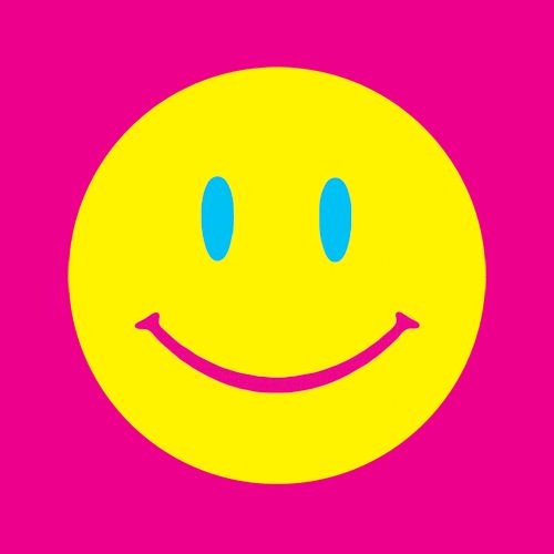 Smiley faces, Hot pink and Yellow