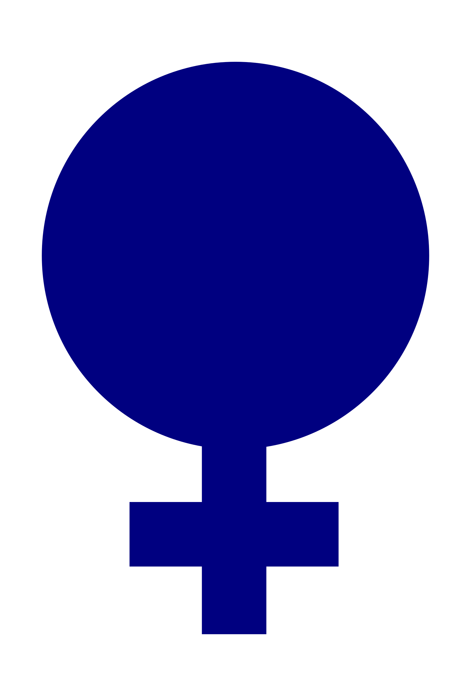 Clipart - female gender symbol filled