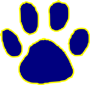 Blue Tiger Paw Print - ClipArt Best