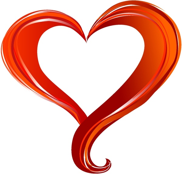 Red heart outline free vector download (14,130 Free vector) for ...