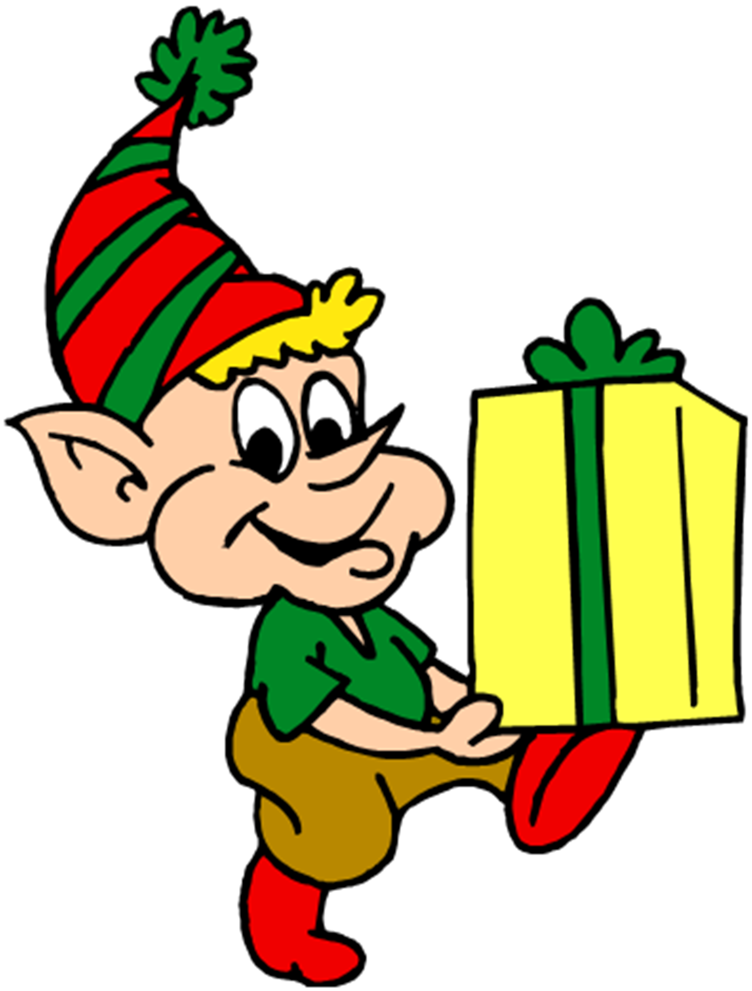 Cartoon Christmas Elves Clipart
