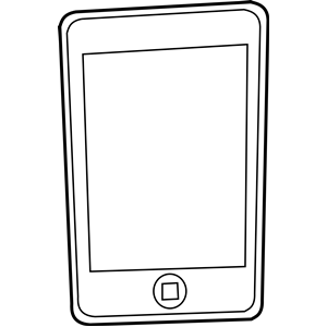 Iphone Black And White Clipart