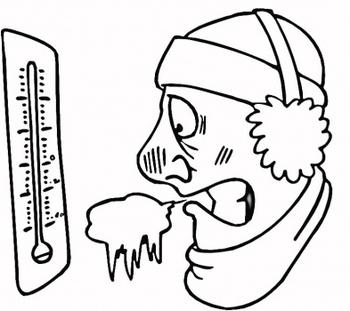Cold weather clipart black and white